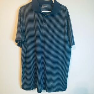 Nike Navy Blue Striped Golf Polo Shirt